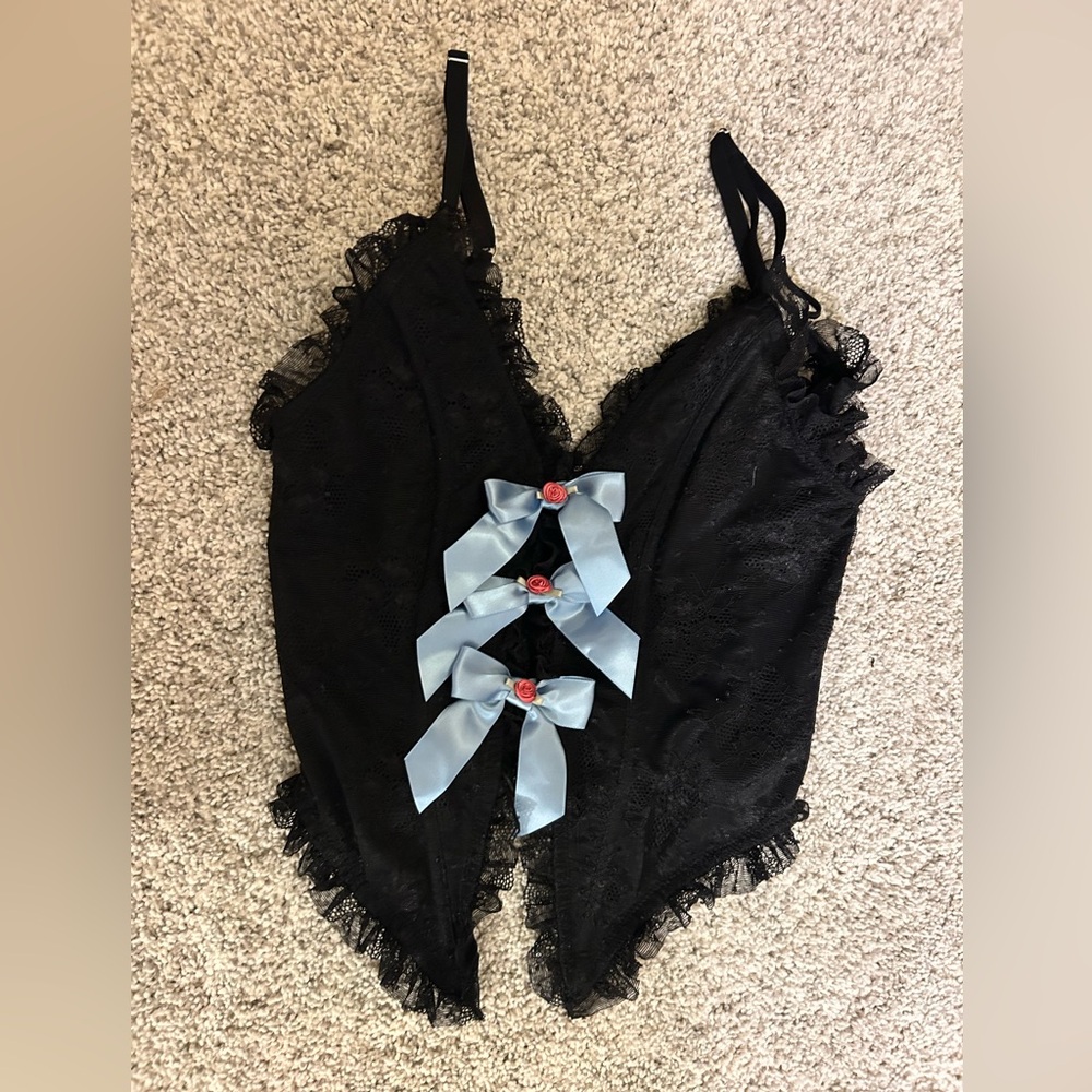 Urban Outfitters Black Lace Bodysuit